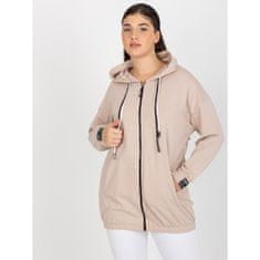 RELEVANCE Ženski pulover z žepi plus size LONDON bež RV-BL-8277.28_391508 Univerzalni