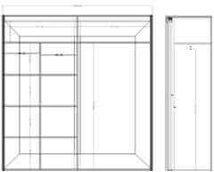 Trianova Garderobna omara Alfa 200 cm - Canyon arctic pine - 224A1578