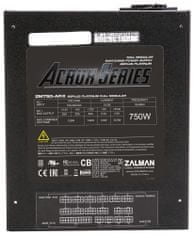 Zalman Zalmanov napajalnik ZM750-ARX 750W 80+ Platinum, aPFC, 13,5cm ventilator, modularni