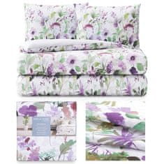 FLHF Bettwäsche Averi Violett gedruckt.glatt Blumen 200x220+80x80*2 AmeliaHome