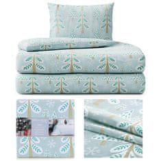 FLHF Snuggy mint tiskana božična posteljnina 155x200_80x80*1 AmeliaHome