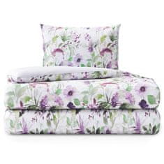 FLHF Bettwäsche Averi Violett gedruckt.glatt Blumen 135x200+80x80*1 AmeliaHome