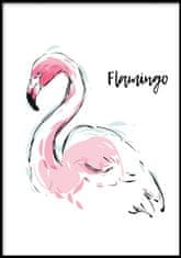 FLHF Plakat Flamingo bela DecoKing