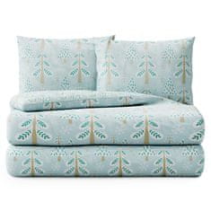 FLHF Snuggy mint tiskana božična posteljnina 160x200+70x80*2 AmeliaHome