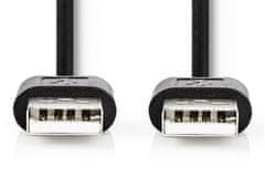 Kabel USB 2.0/ vtič USB-A - vtič USB-A/ črn/ v razsutem stanju/ 2 m