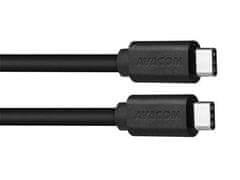 Avacom podatkovni in polnilni kabel USB Type-C - USB Type-C, 100 cm, črn