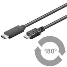 Kabel USB 3.1 priključek C/male - USB 2.0 priključek Micro-B/male, 1 m