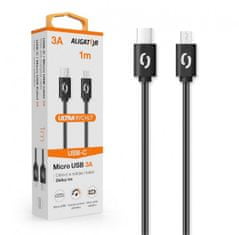 Aligator Podatkovni kabel POWER 3A, USB-C/microUSB črn