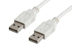 Kabel USB 2.0 A-A 1,8 m, bel/siv