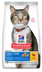 Hill's Adult Oral Care suha hrana za mačke, piščanec, 1,5 kg