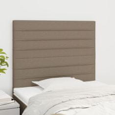 shumee vidaXL Posteljno vzglavje 2 kosa taupe 90x5x78/88 cm blago