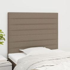 shumee vidaXL Posteljno vzglavje 2 kosa taupe 80x5x78/88 cm blago