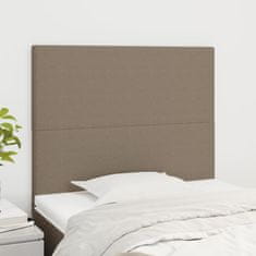 shumee vidaXL Posteljno vzglavje 2 kosa taupe 90x5x78/88 cm blago