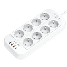 Blitzwolf Napajalnik BW-PC2, 8 vtičnic + 3x USB, 1x USB-C, 2500 W