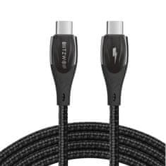 Blitzwolf Kabel USB-C na USB-C BW-FC1, 96W, 5A, 1m (črn)