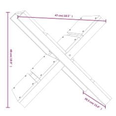 Vidaxl Stojalo za drva 47x39,5x48 cm trdna borovina