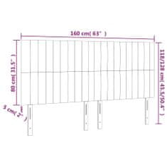 Vidaxl LED posteljno vzglavje krem 160x5x118/128 cm blago