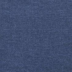 Vidaxl Vzmetnica z žepkasto vzmetjo modra 140x190x20 cm blago