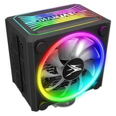 Zalman Zalmanov procesorski hladilnik CNPS16X Black / 120 mm ventilator / 4 toplotne cevi / RGB / PWM / višina 165 mm / črna