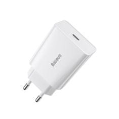 BASEUS Baseus Speed Mini hitri polnilnik, USB-C, PD, 3A, 20W (bela)