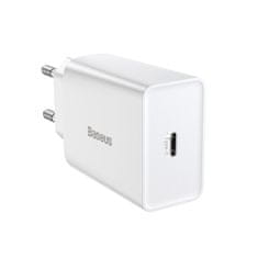 BASEUS Baseus Speed Mini hitri polnilnik, USB-C, PD, 3A, 20W (bela)