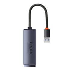 BASEUS Omrežni adapter Baseus Lite Series USB na RJ45, 1000Mbps (siv)