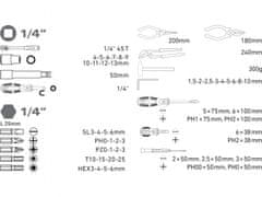 Extol Craft Komplet orodij 57ks, 1/4", CrV