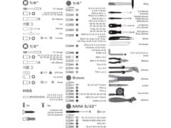 Extol Craft Komplet orodij 303ks, 1/4", 1/2"