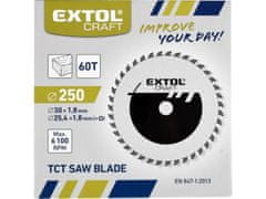 Extol Craft Žagin list z rezili SK, O 250x2,8x30mm, 60T