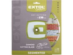 Extol Craft Diamantna rezalna plošča segmentno - suho rezanje, O 230x22,2x2,8mm