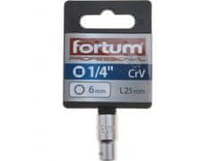 Fortum Vtična glava 1/4", 6mm, L 25mm