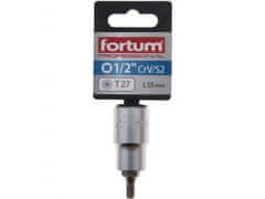 Fortum Vtična glava 1/2" TORX konica, T 27, L 55mm