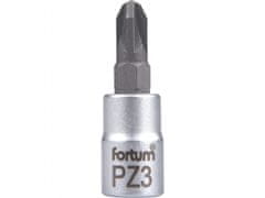 Fortum Vtična glava 1/4" vrh pozidriv, PZ 3, L 37mm