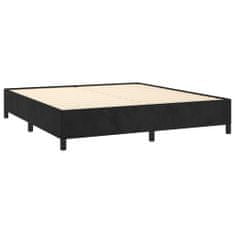 Vidaxl Box spring postelja z vzmetnico črna 180x200 cm žamet