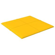 Vidaxl Stenski paneli 12 kosov rumeni 30x30 cm žamet 1,08 m²