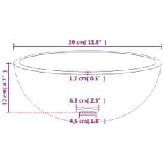 Vidaxl Umivalnik kaljeno steklo 30x12 cm zlat