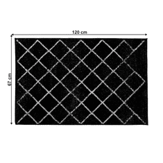 KONDELA Preproga, črna/vzorec, 67x120 cm, MATEMATIKA VRSTA 1