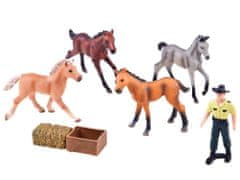 JOKOMISIADA Studded Horse Farm Homestead Figurine Set ZA2993
