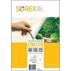 Etikete Sorex 210 x 297 mm, 100/1