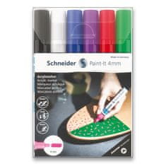 Schneider Akrilni marker Paint-It 320 set V1, 6 barv