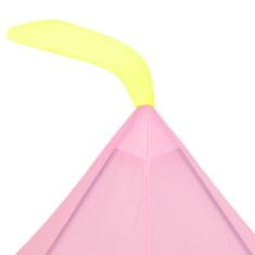 Vidaxl Otroški šotor za igranje roza 100x100x127 cm