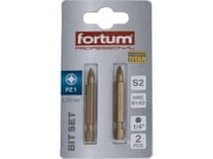 Fortum Križna točka pozidriv, nastavljeno 2ks, PZ 1x50mm,titan. prilagajanje, S2