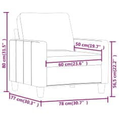 Vidaxl Fotelj vinsko rdeč 60 cm umetno usnje