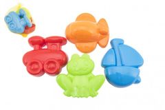 Teddies Peščeni kalupi 4 kosi plastike 10 cm v mreži 24 m +