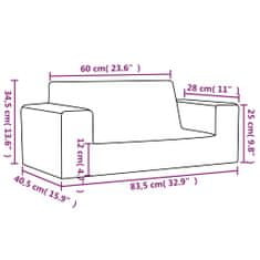 Vidaxl Otroški dvosed krem mehak pliš