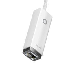 BASEUS Lite Series omrežni adapter USB-C na RJ45 (bel)