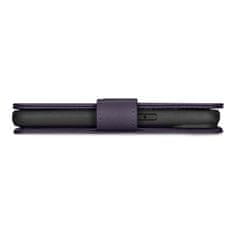 iCARER 2v1 usnjen ovitek s prevleko za iPhone 14 Pro Max Anti-RFID Wallet Case temno vijolične barve