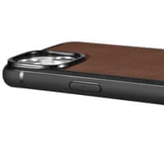 iCARER Ovitek iz pravega usnja za iPhone 14 Pro Leather Oil Wax dark brown