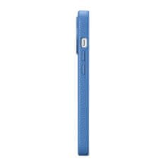 iCARER Usnjeni magnetni etui za iPhone 14 Pro Max z MagSafe Litchi Premium Leather Case blue