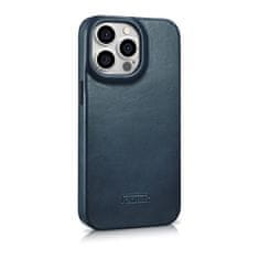 iCARER Usnjeni ovitek za iPhone 14 Pro z magnetno zaklopko MagSafe CE Oil Wax Premium Leather mornarsko modra